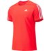 Koszulka męska AeroReady 3 Stripes Adidas - pomarańczowa