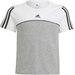 Koszulka dziewczęca Essentials Colorblock Adidas - white/grey