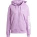 Bluza damska Essentials Linear Full-Zip Adidas - fioletowa