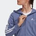 Bluza damska Essentials French Terry 3-Stripes Full Zip Hoodie Adidas - fioletowy