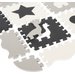 Mata piankowa, edukacyjna, 3w1 Cloud Steps Stars - czarno-szara