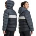 Kurtka puchowa juniorska Synthetic Down Adidas - szaro-czarna