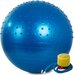 Piłka gimnastyczna z wypustkami 75cm + pompka - niebieska