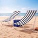 Leżak plażowy, ogrodowy Relaxo Outtec WYPRZEDAŻ - czarne/paski