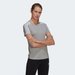 Koszulka damska Loungewear Essentials Slim 3-Stripes Tee Adidas - medium grey heather/white