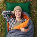 Mata samopompująca z poduszką Pillow 186x53x2,5cm Outtec - zielona