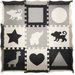 Mata piankowa, edukacyjna, 3w1 Cloud Steps Stars - czarno-szara