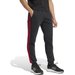 Spodnie dresowe męskie Essentials Fleece 3-Stripes Tapered Cuff Adidas - czarne/czerwony