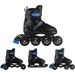 Rolki dziecięce regulowane 4w1 Xride - czarne/niebieskie
