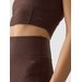 Bezrękawnik, crop top damski 4FWSS24TSLEF072 4F - ciemny brązowy