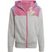 Dres juniorski Power Fleece Hooded Adidas - szary/różowy