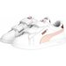 Buty Smash 3.0 L V PS Jr Puma - białe/różowe
