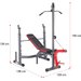 Ławka do ćwiczeń pod sztangę z wyciągiem górnym LS7206 HMS
